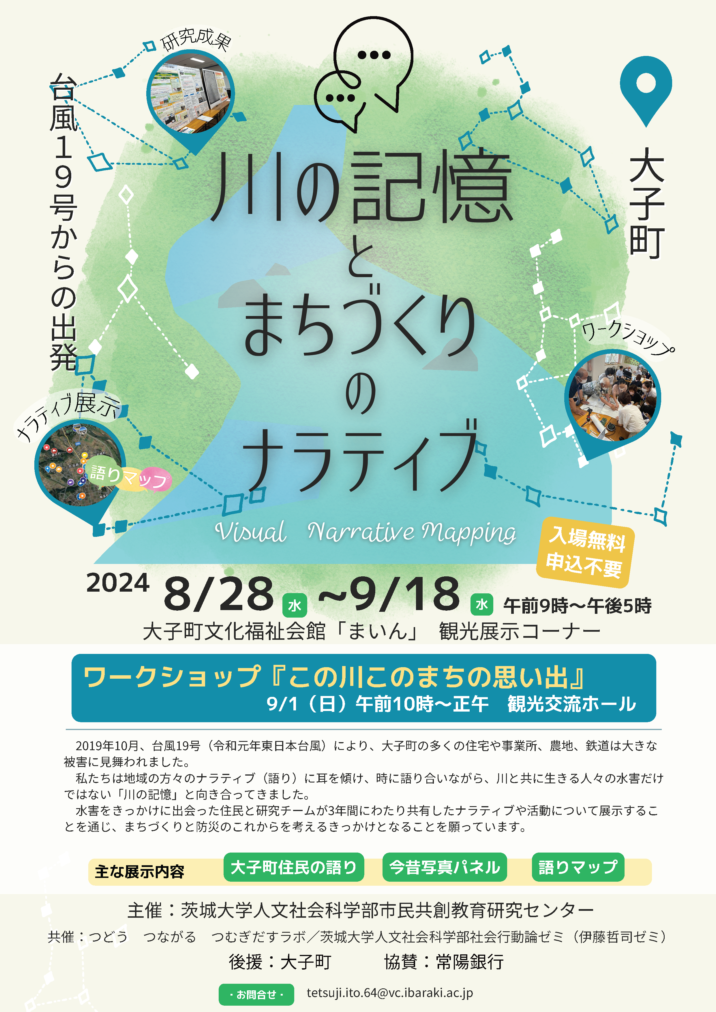 川の記憶とまちづくりのナラティブのチラシ